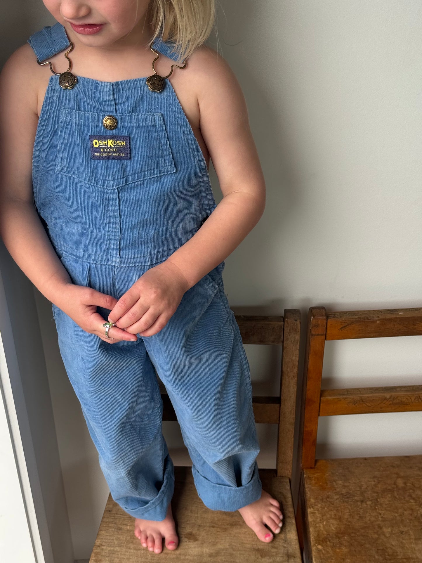 blue corduroy Oshkosh overalls - 4Y