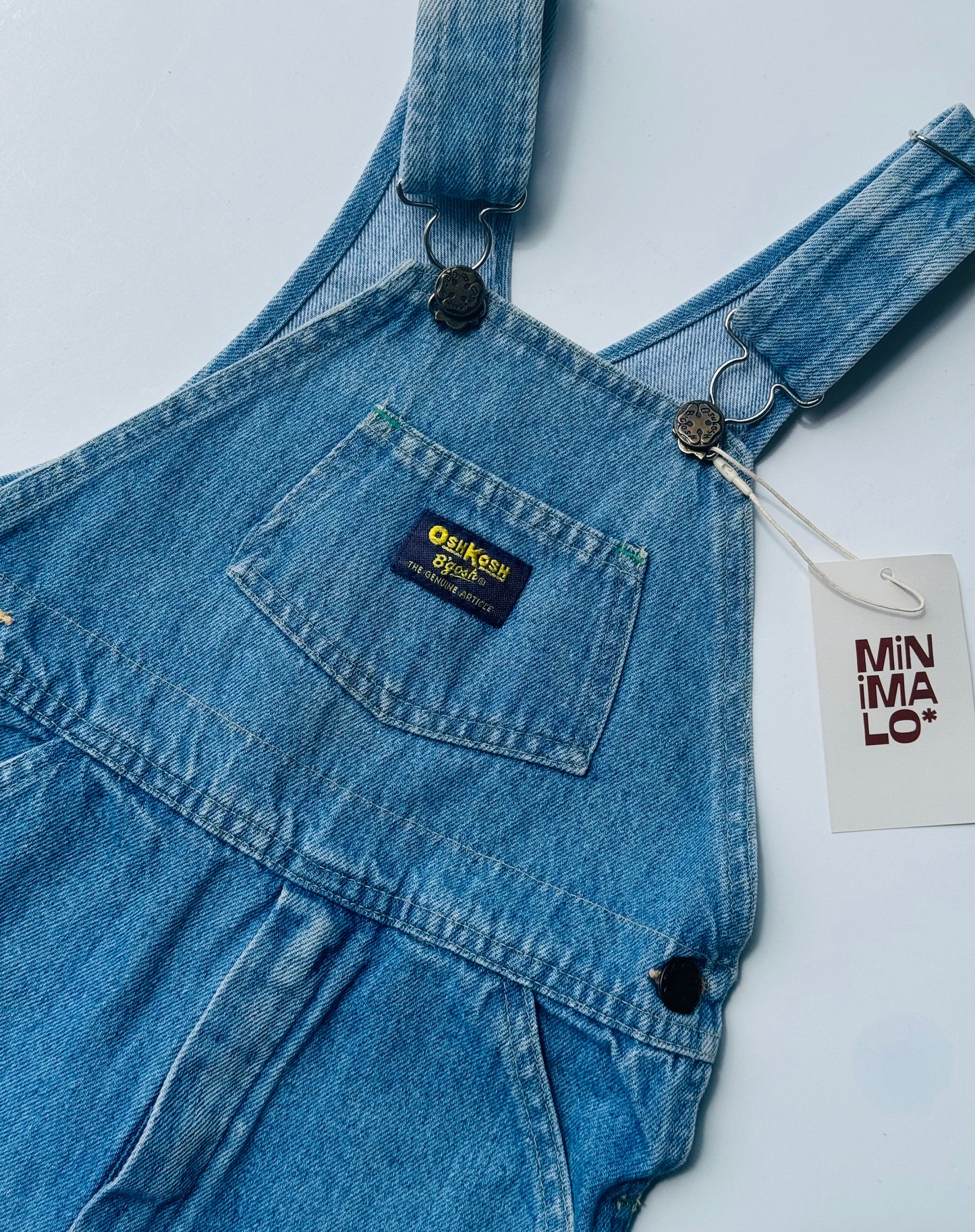 light denim Oshkosh shortalls - 2-4Y