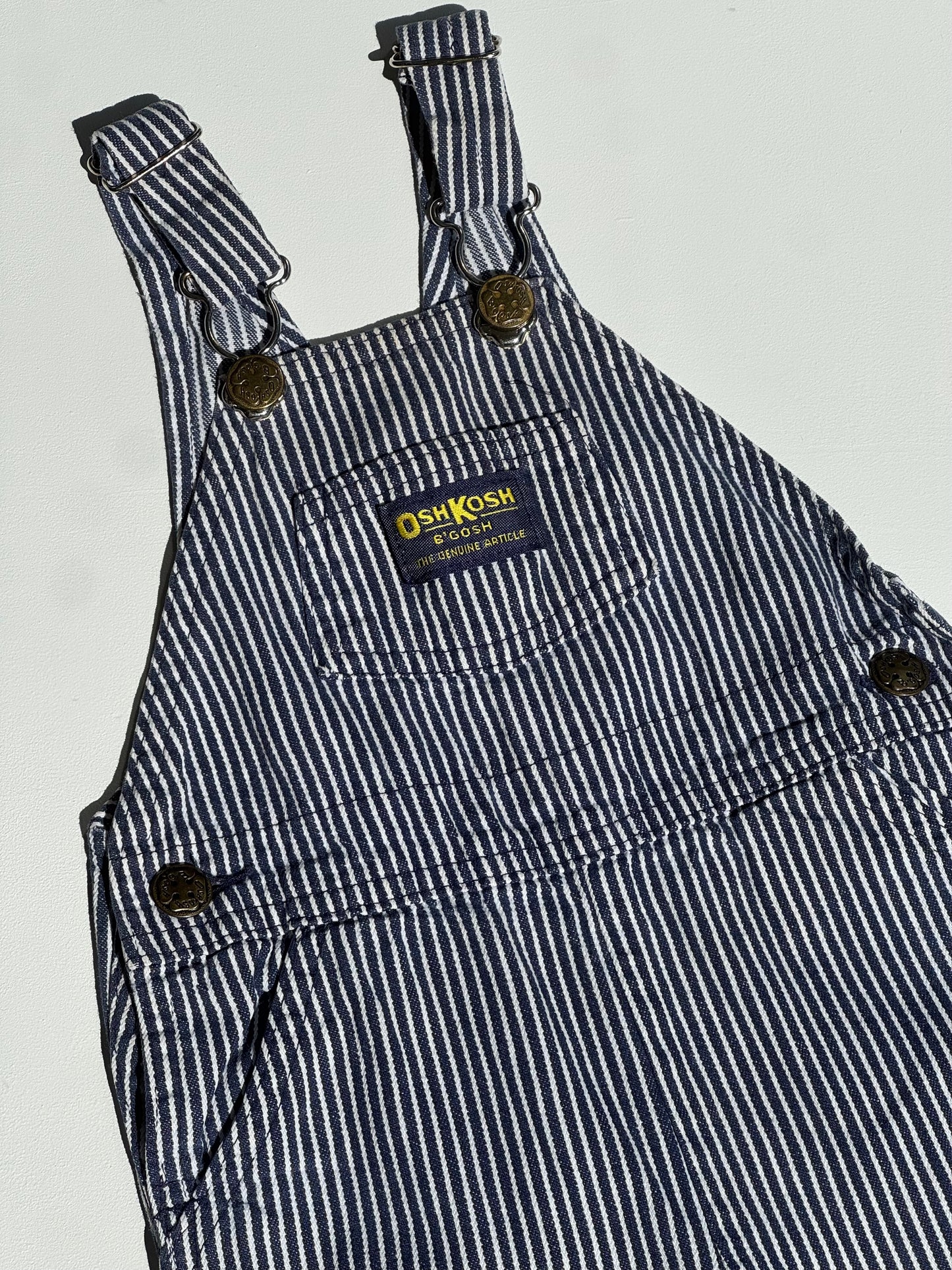 navy striped Oshkosh overalls - 6m