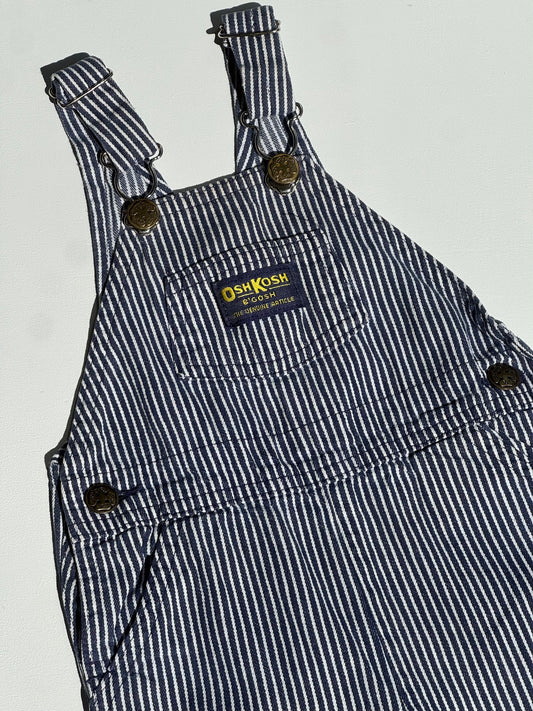 navy striped Oshkosh overalls - 6m