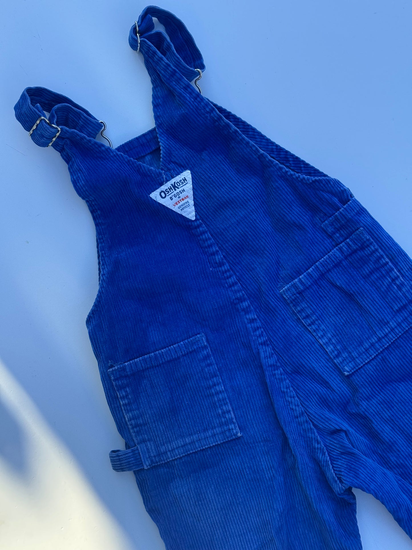 blue corduroy Oshkosh overalls - 2Y