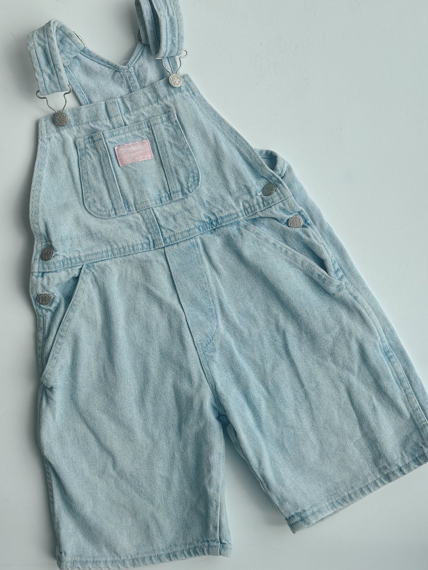 light denim Oshkosh shortalls 4-7Y