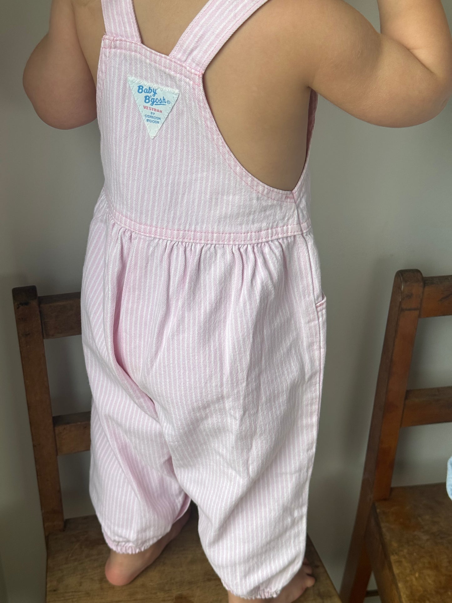 pink bubble Oshkosh overalls - 12m-2Y