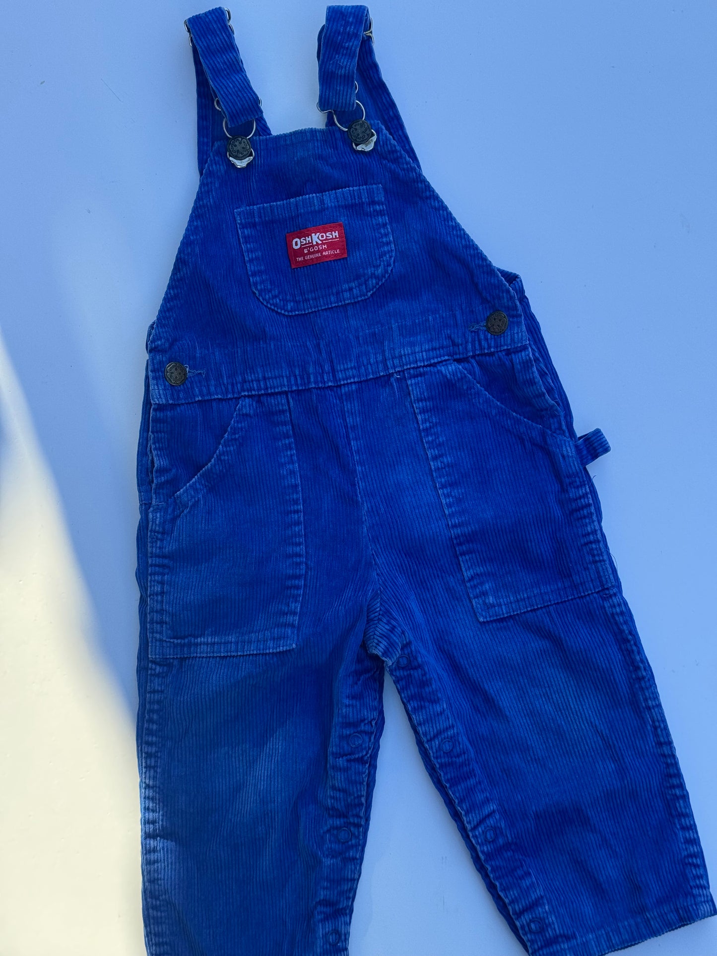 blue corduroy Oshkosh overalls - 2Y