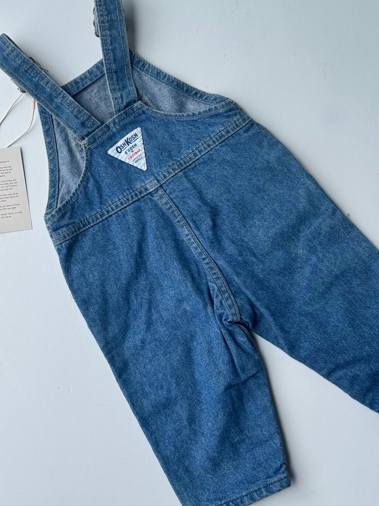 classic denim Oshkosh overalls - 6/9m