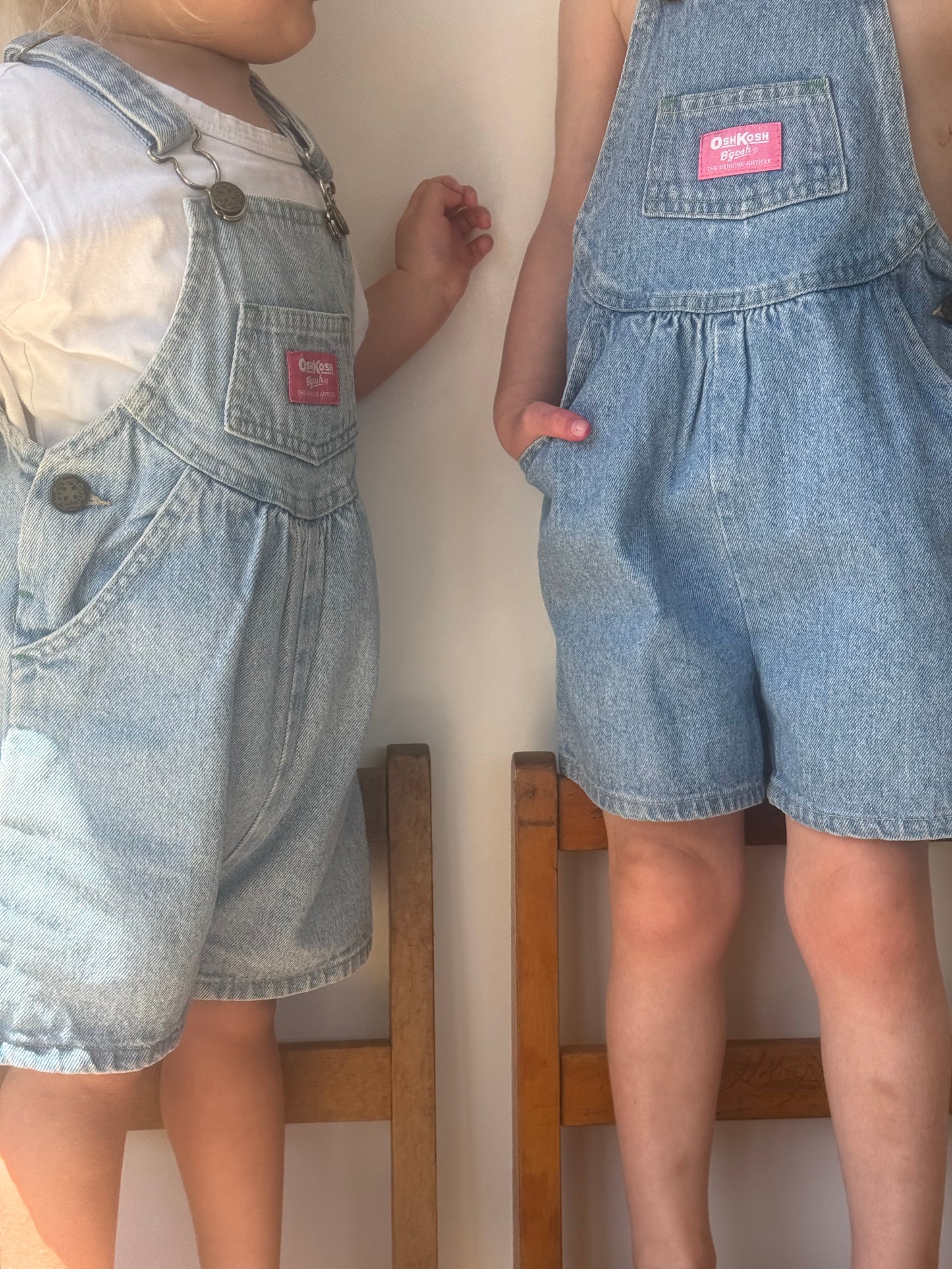 light denim Oshkosh shortalls - 2Y/3Y