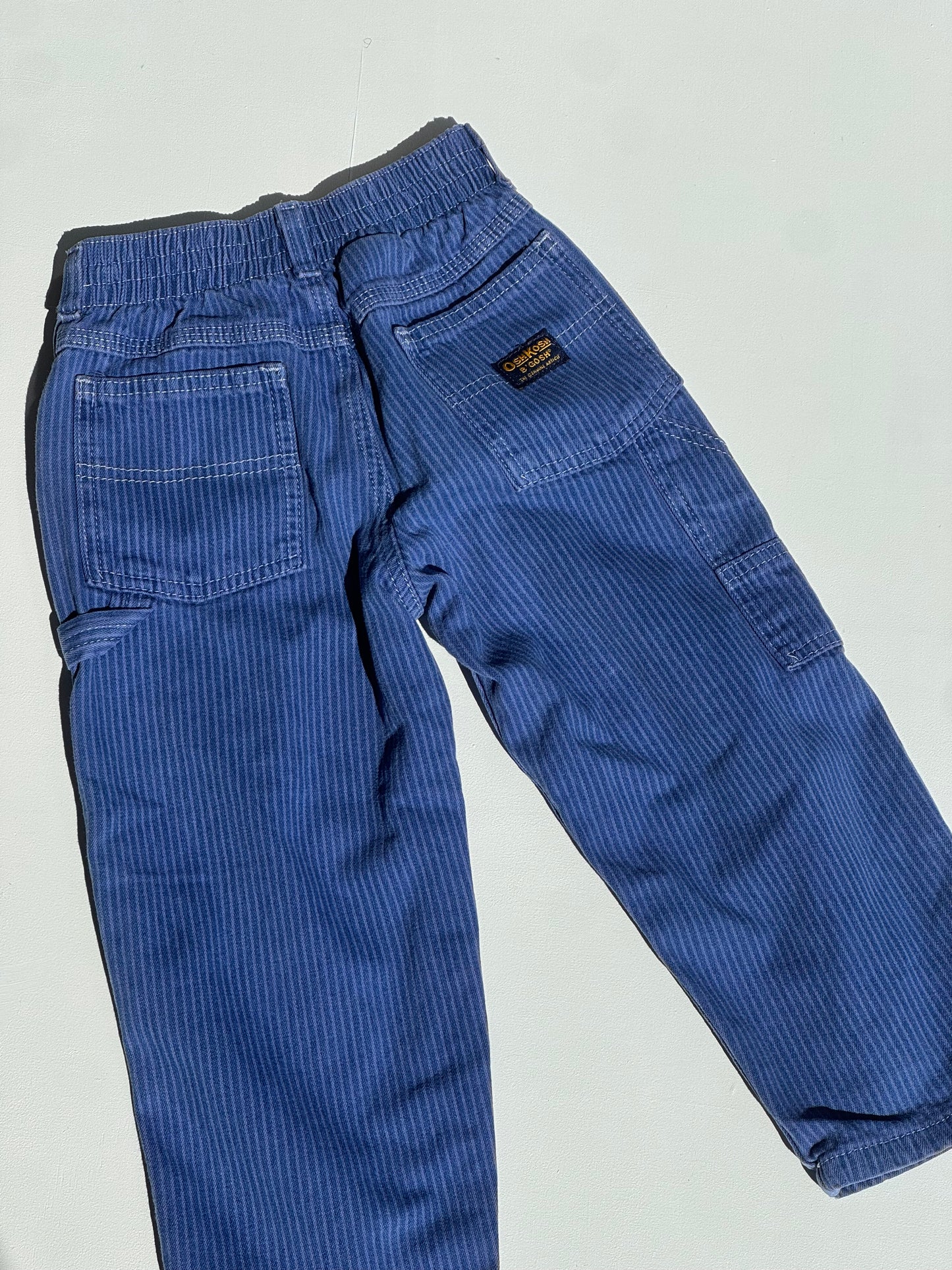 Blue striped Oshkosh carpenter pants - 3-5Years