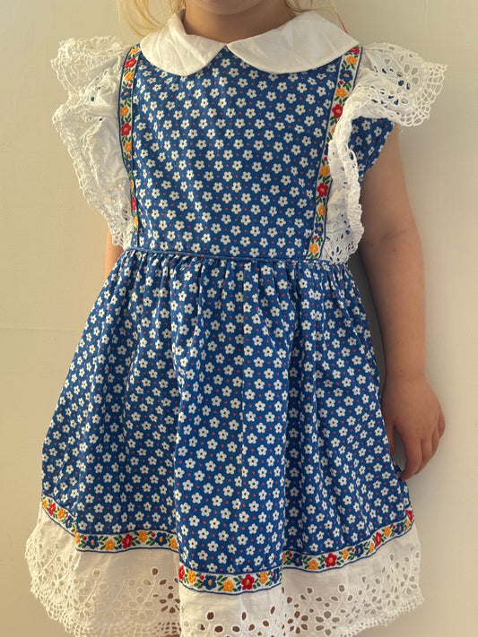 Vintage floral smock dress - 2-4Y