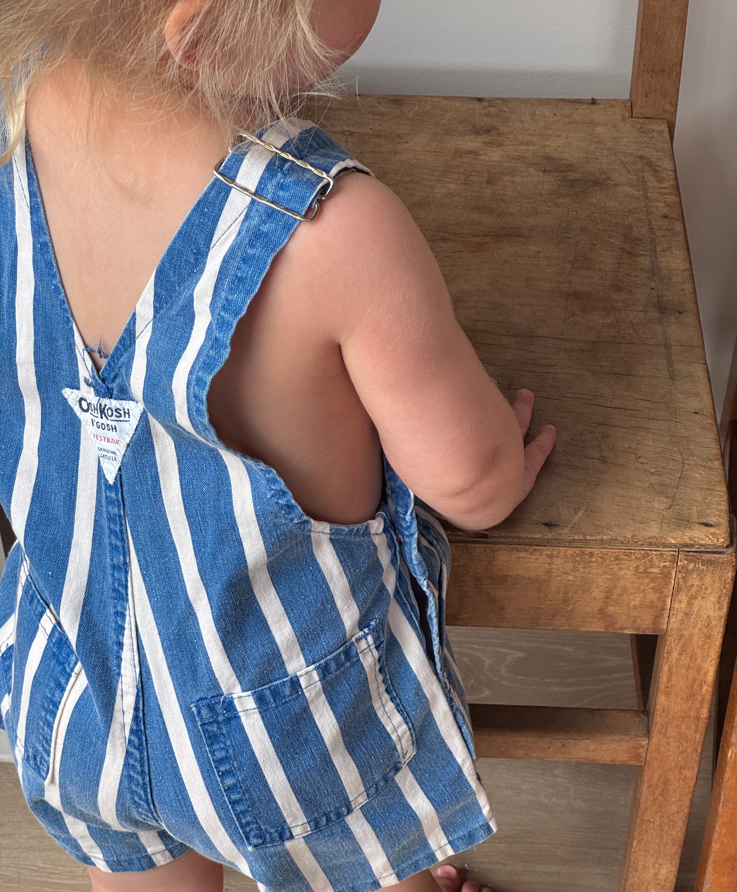 blue stripe shortalls - 1Y