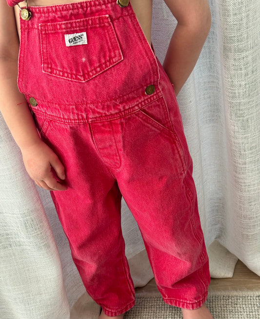 Red Guess overalls - 2/3Y