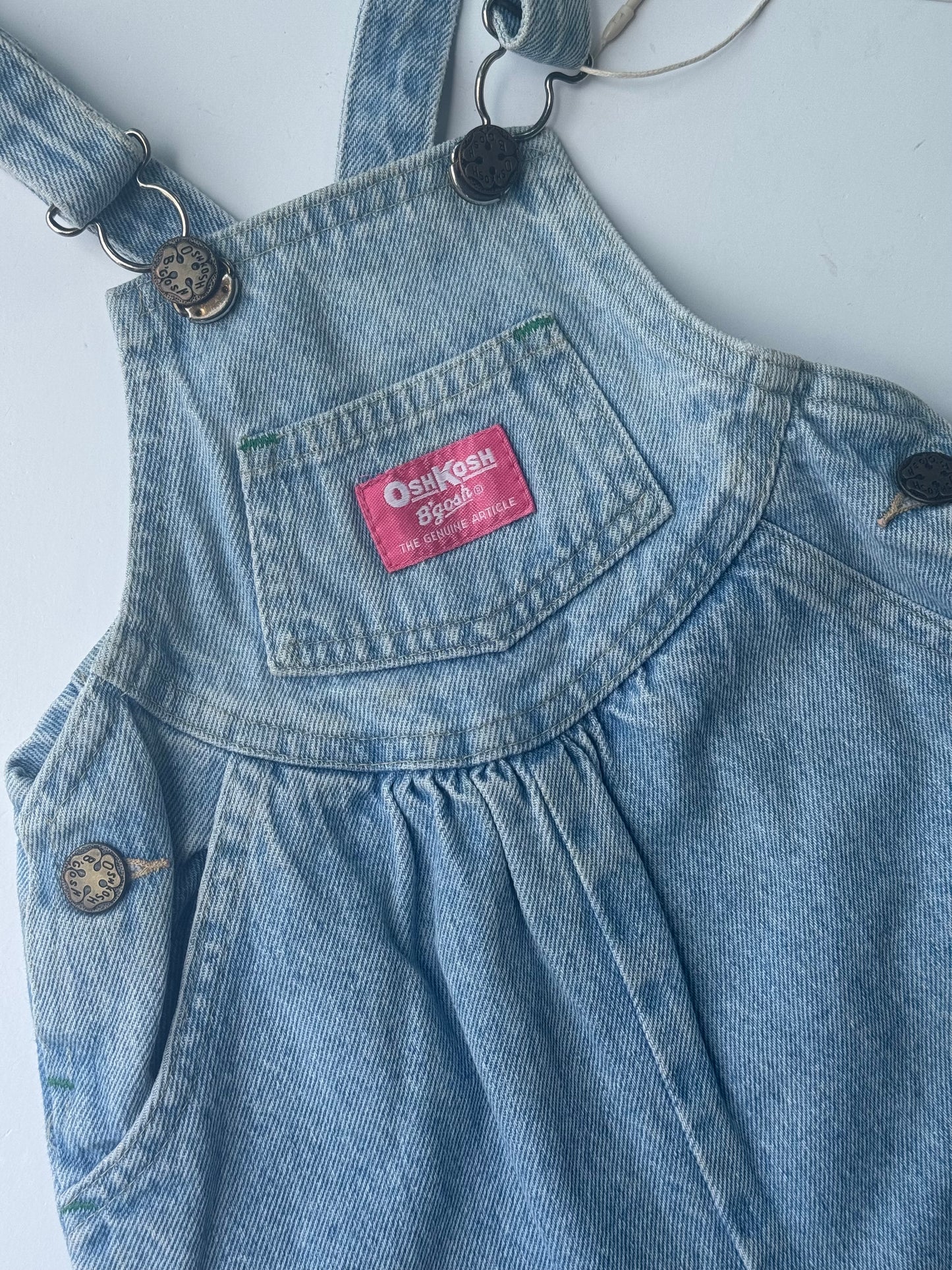 light denim Oshkosh shortalls - 2Y/3Y