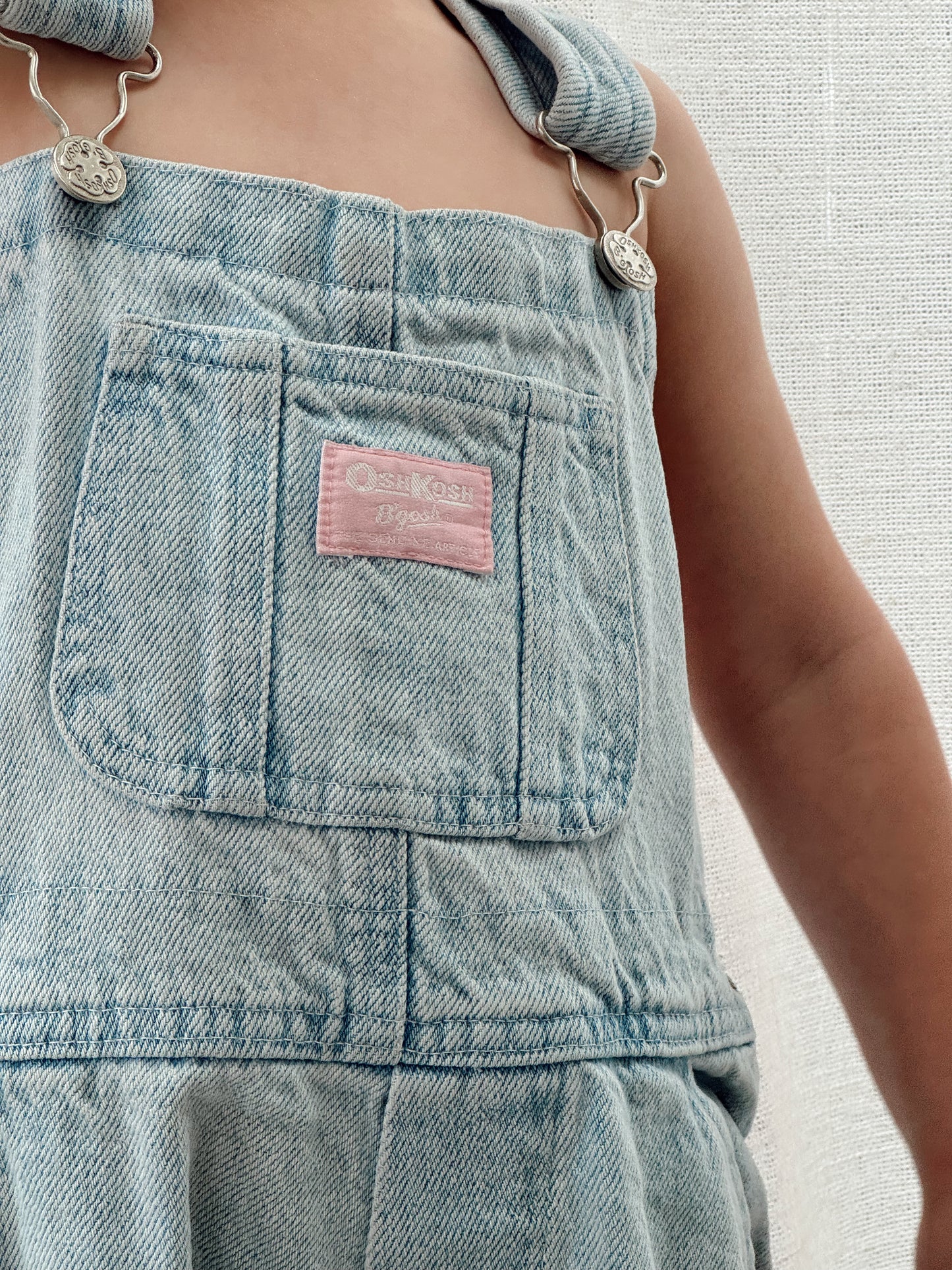 light denim Oshkosh shortalls 4-7Y