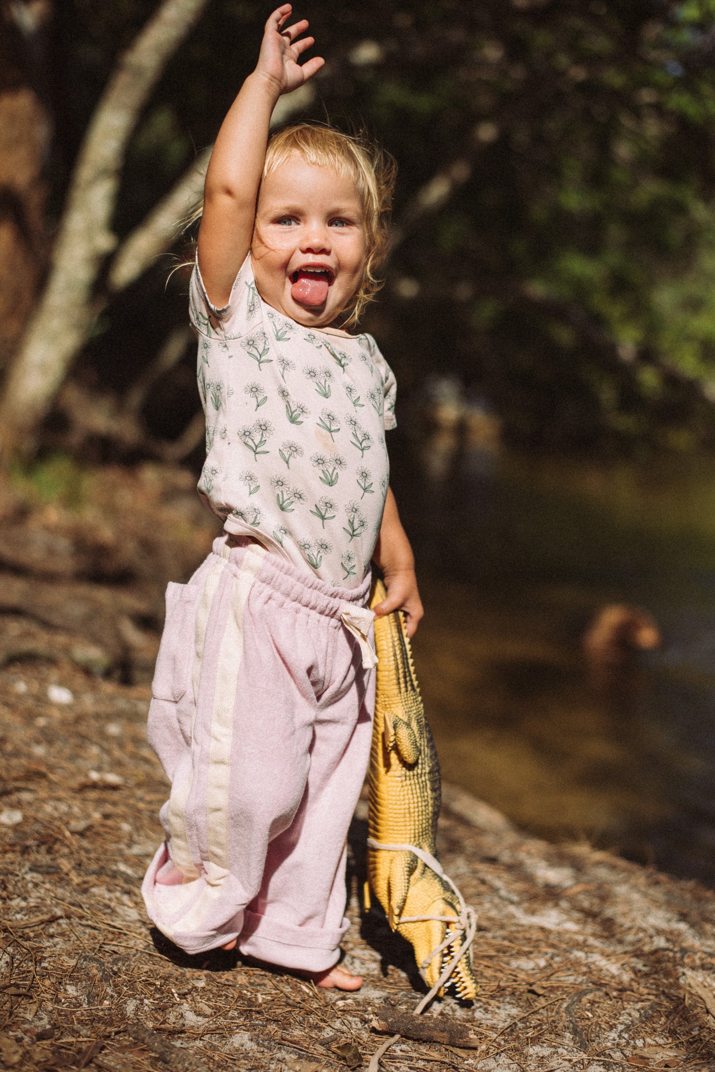 Mini Terry Pant in Bubblegum