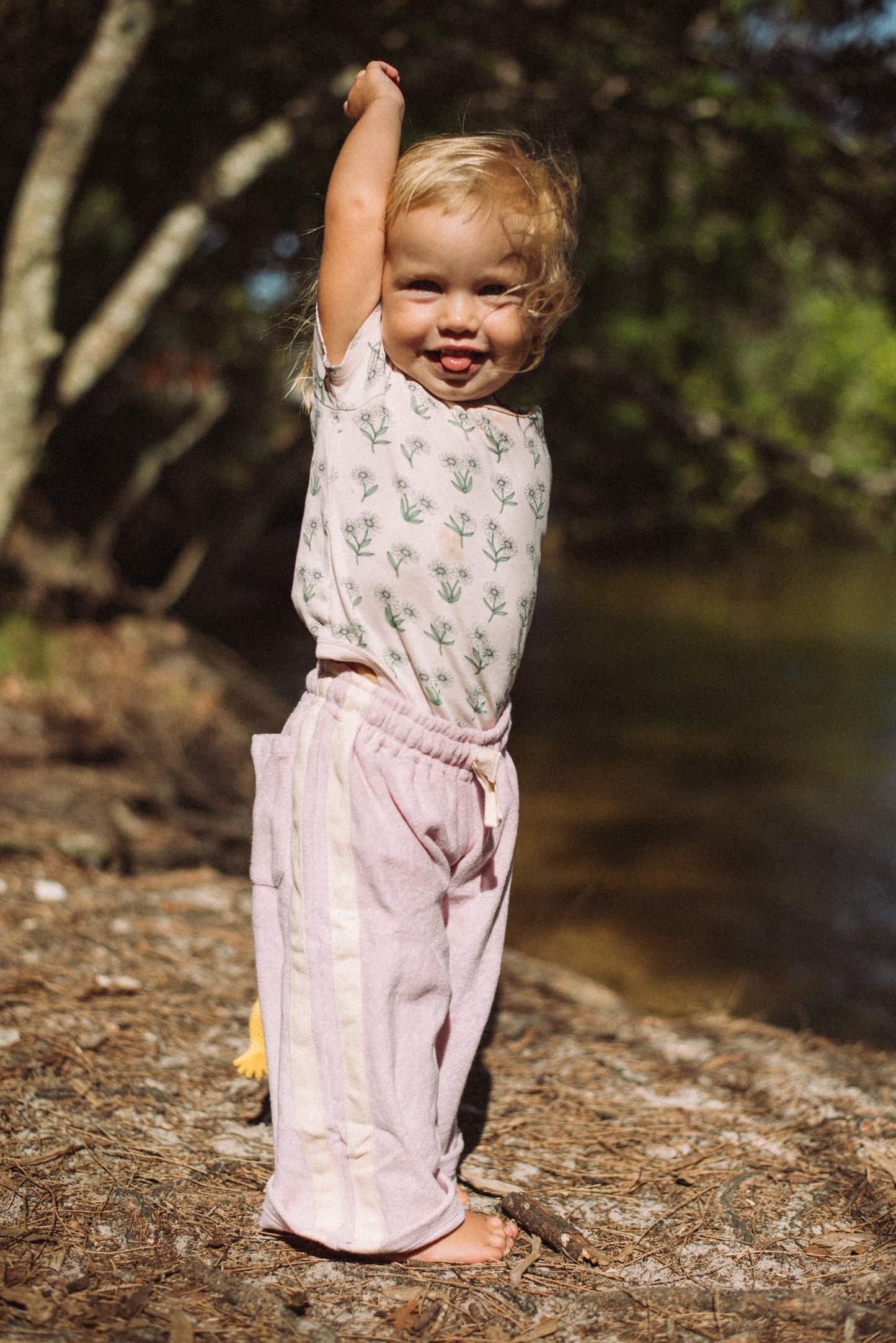 Mini Terry Pant in Bubblegum