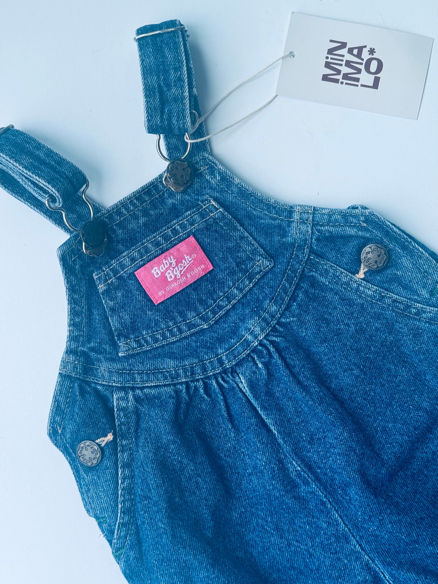 dark denim Oshkosh overalls - 6/12m