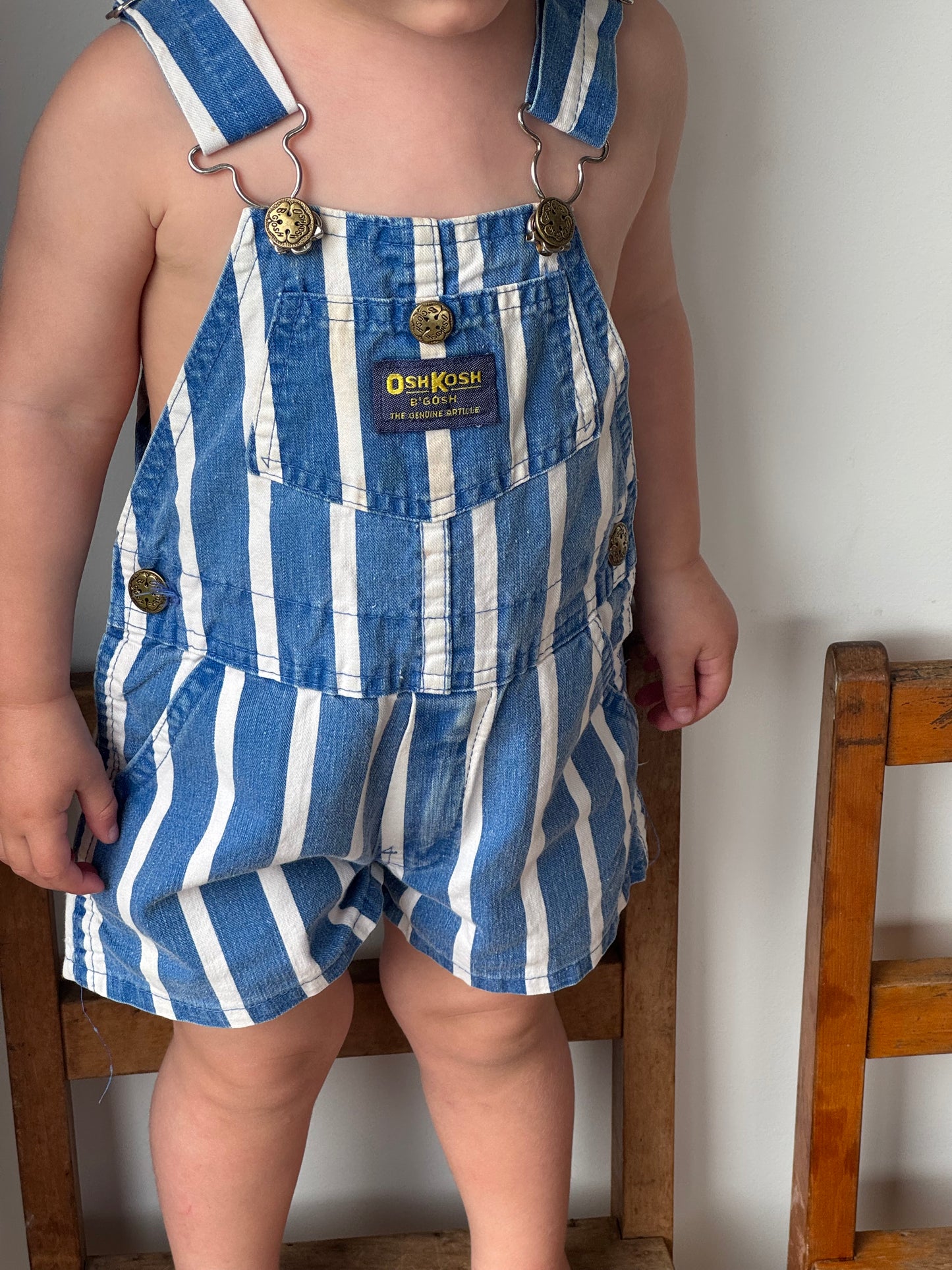 blue stripe shortalls - 1Y