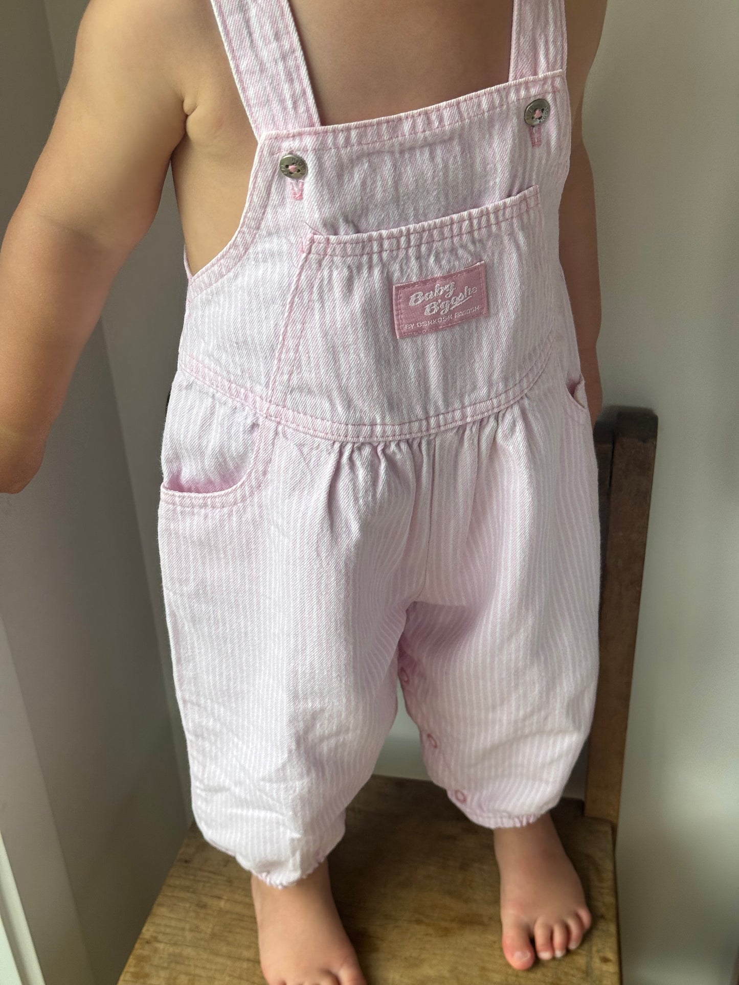 pink bubble Oshkosh overalls - 12m-2Y