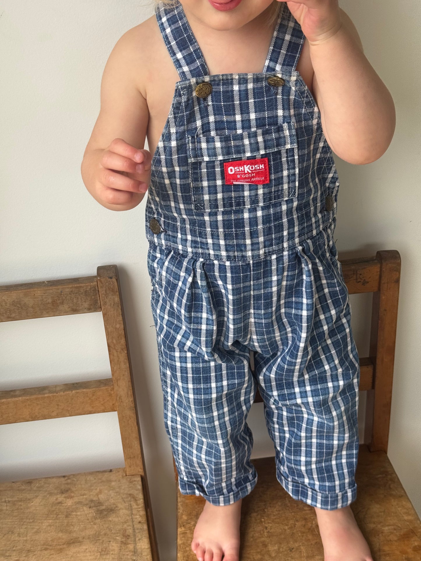 check Oshkosh overalls - 12m