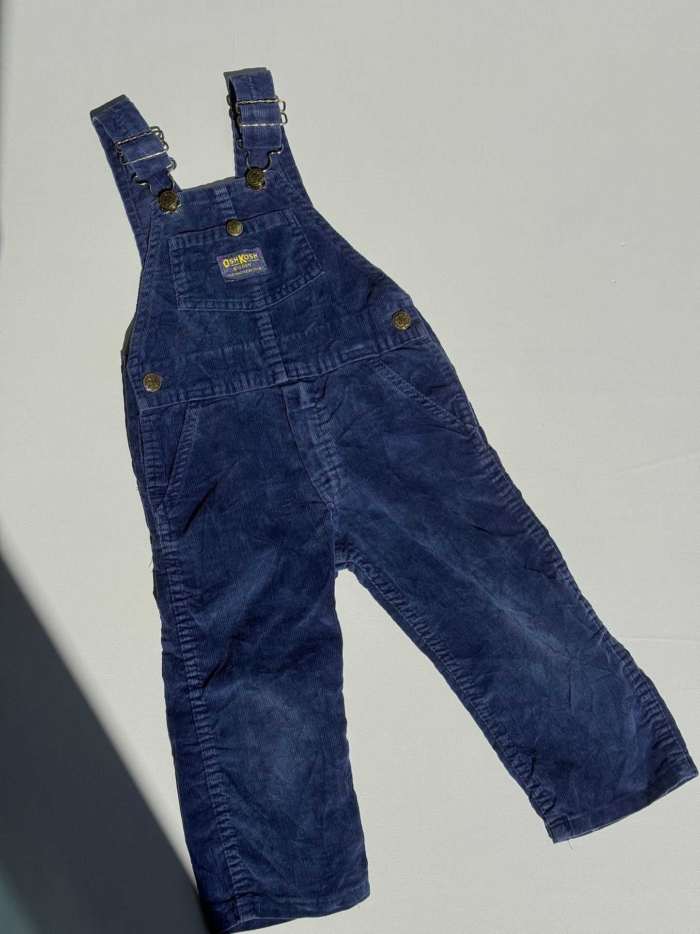 Navy corduroy Oshkosh overalls - 2-4Years