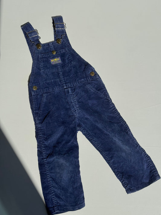 Navy corduroy Oshkosh overalls - 2-4Years
