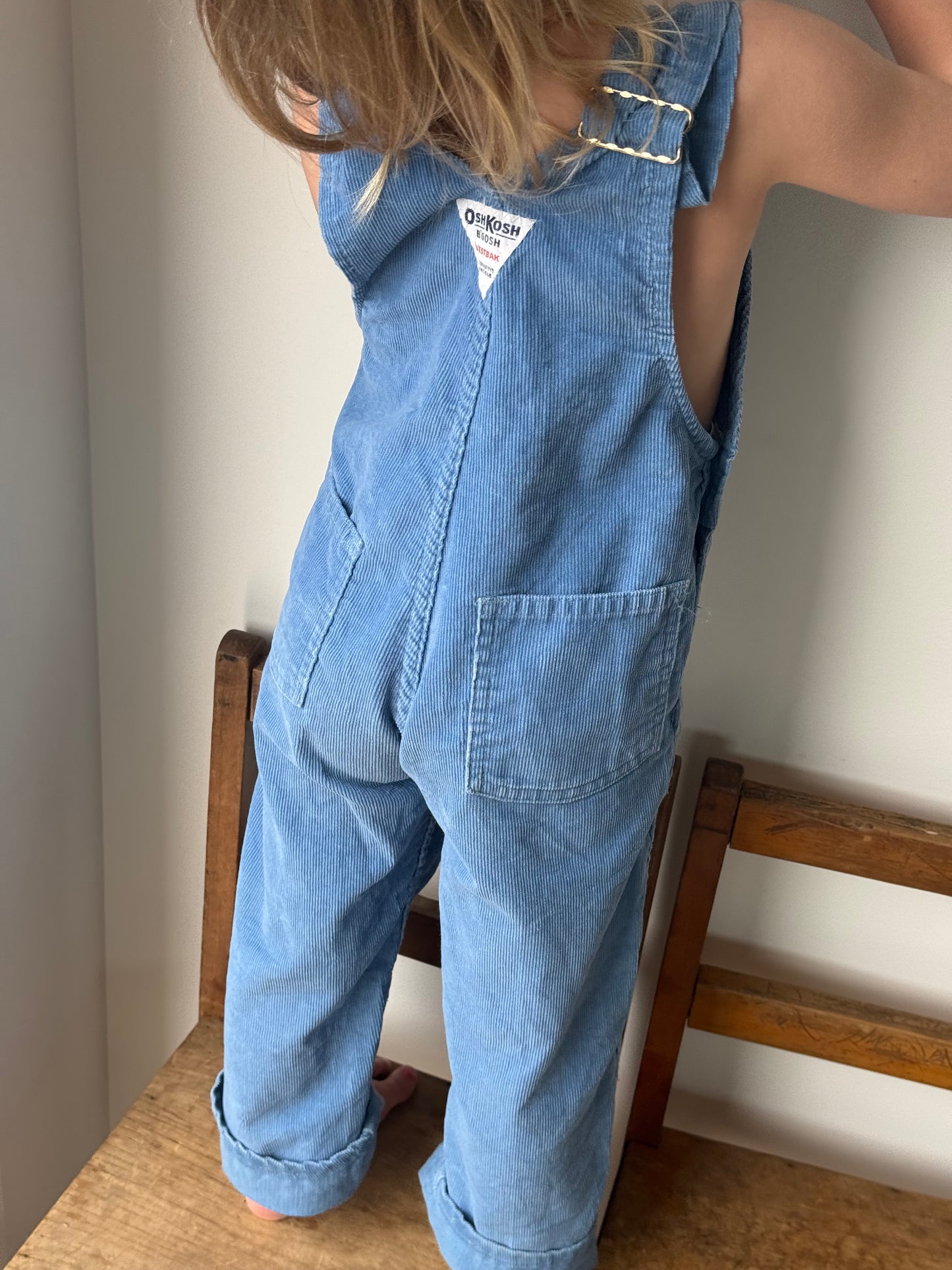 blue corduroy Oshkosh overalls - 4Y