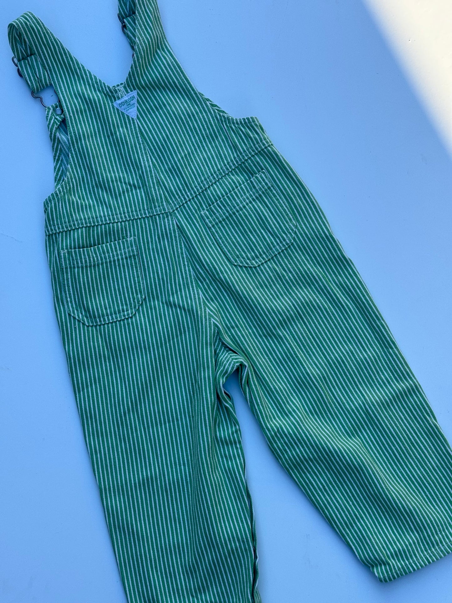 *rare colour - avocado stripe Oshkosh overalls - 2/3Y