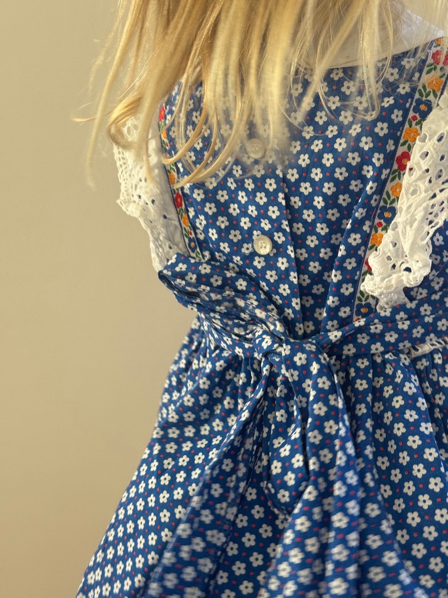 Vintage floral smock dress - 2-4Y