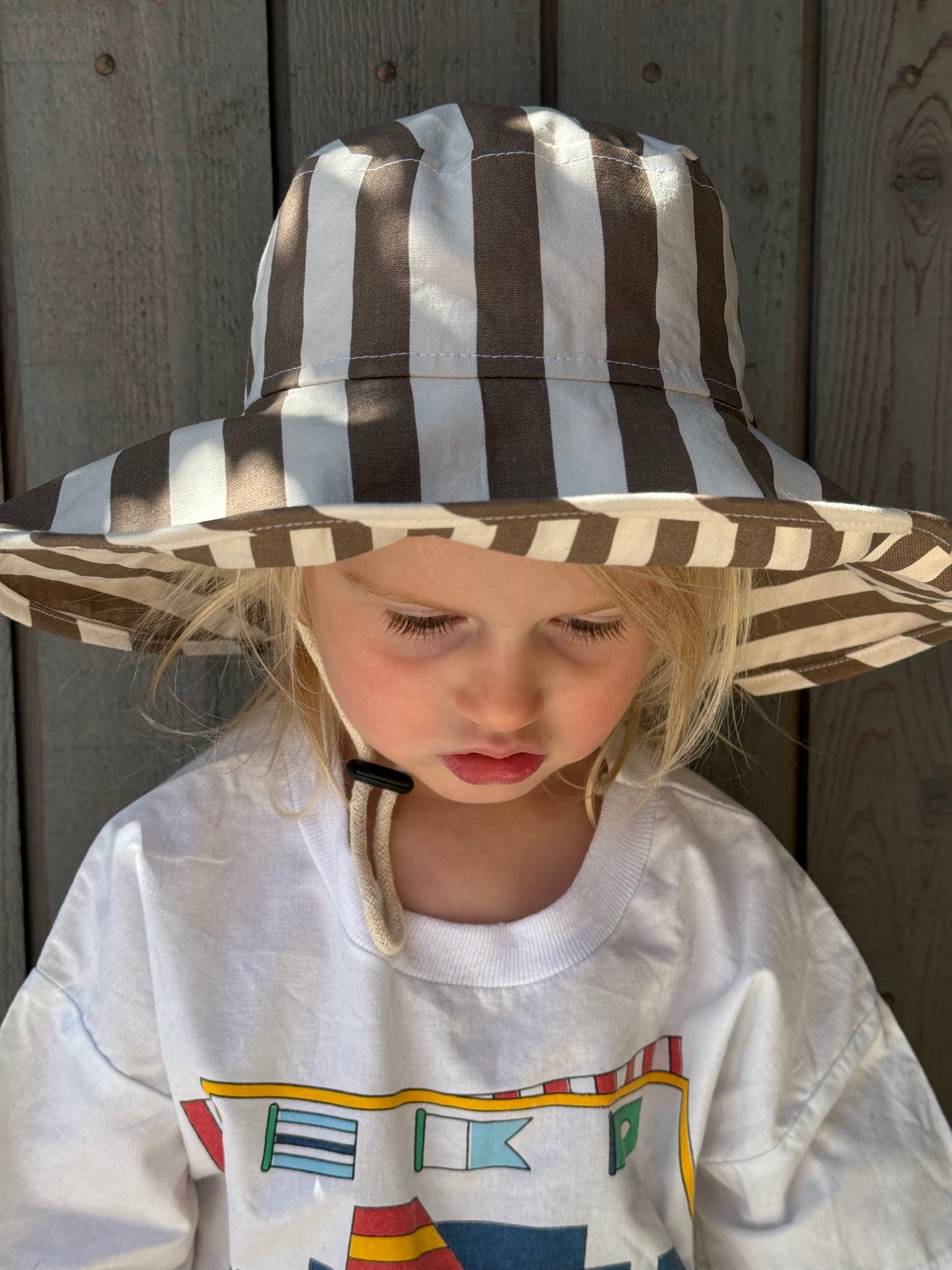 Kids Wide Brim Sun Hat - Bronze