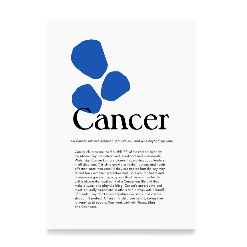 cancer zodiac print