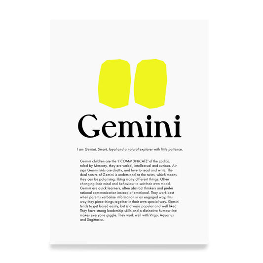 gemini zodiac print