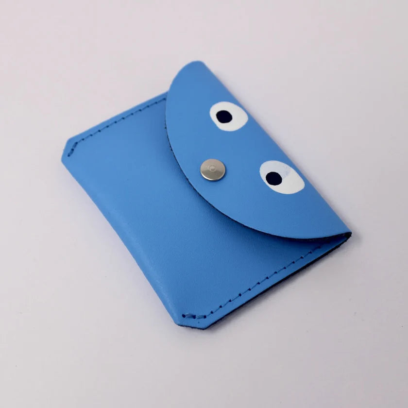 Mini Money Googly Eye Purse - cornflower