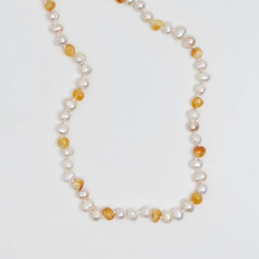 pearly milk | baltic amber necklace 32cm