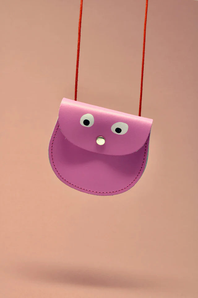 Googly Eye Pocket Purse - pink