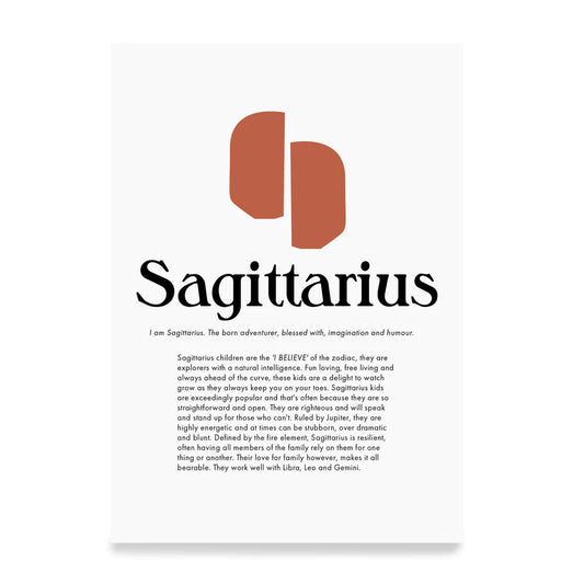 sagittarius zodiac print