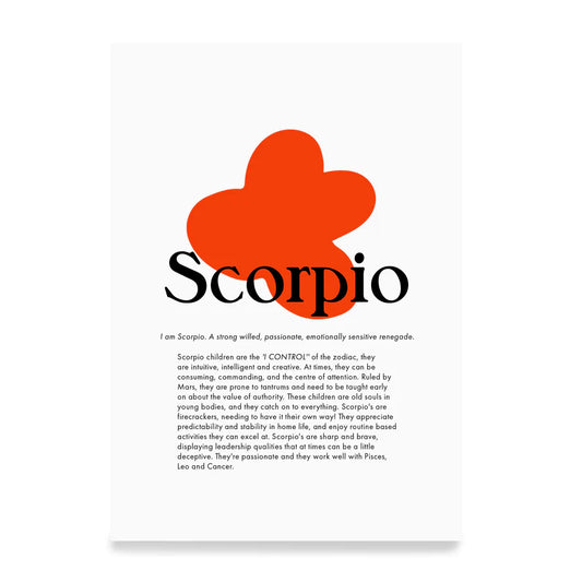 scorpio zodiac print