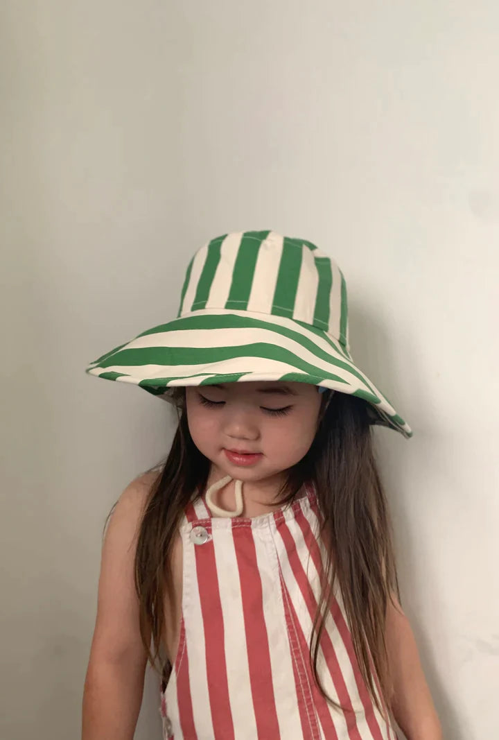 Kids Wide Brim Sun Hat - Green