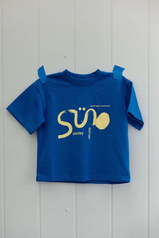 Il Sole Tee - Blue + Yellow