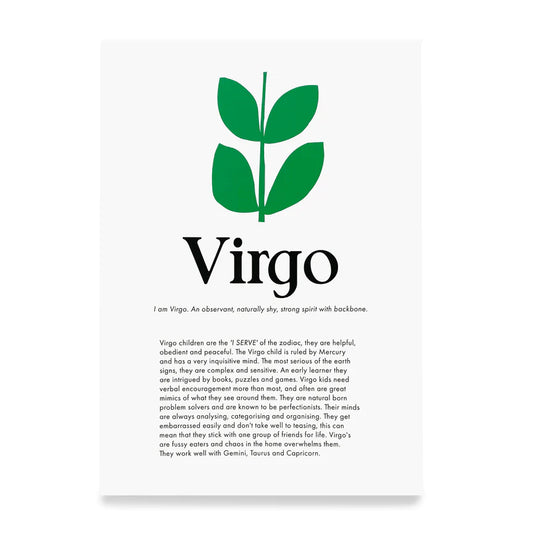 virgo zodiac print